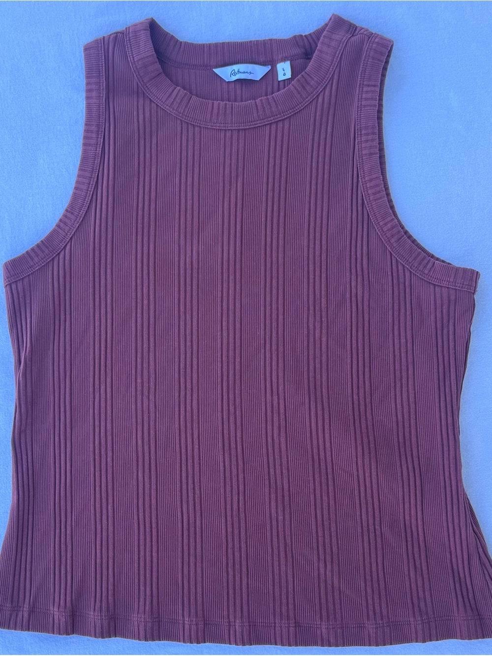 Reitmans Ribbed Sleeveless Tank - Mauve Plum